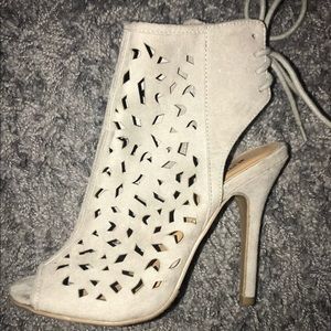 Grey cutout justfab booties